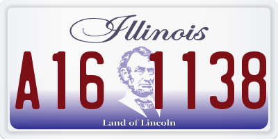 IL license plate A161138