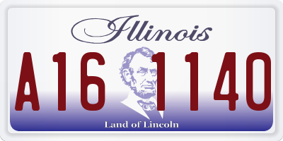 IL license plate A161140