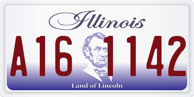 IL license plate A161142