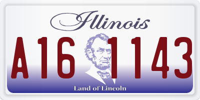IL license plate A161143