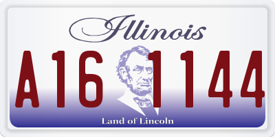 IL license plate A161144