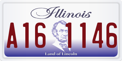 IL license plate A161146