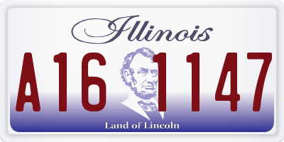 IL license plate A161147