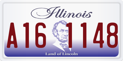 IL license plate A161148