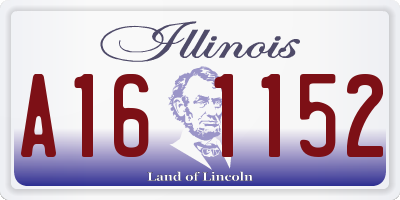IL license plate A161152