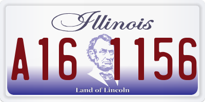 IL license plate A161156