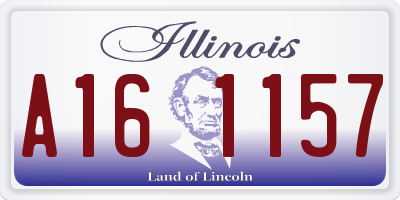 IL license plate A161157