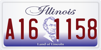 IL license plate A161158