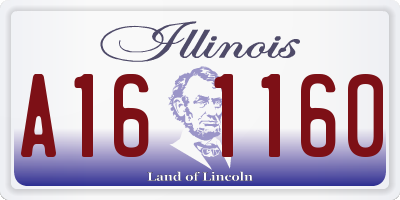 IL license plate A161160