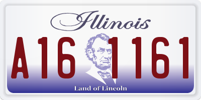 IL license plate A161161