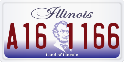 IL license plate A161166