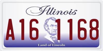 IL license plate A161168