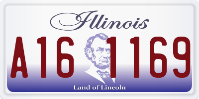 IL license plate A161169