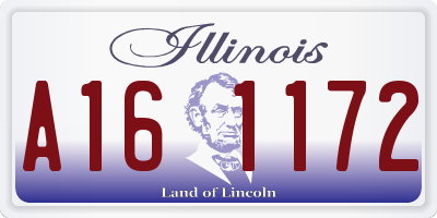 IL license plate A161172