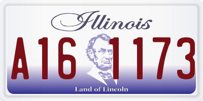 IL license plate A161173