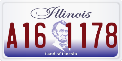 IL license plate A161178