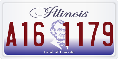 IL license plate A161179