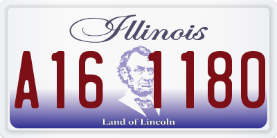 IL license plate A161180