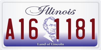 IL license plate A161181