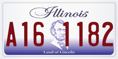 IL license plate A161182