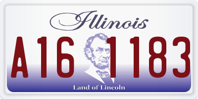 IL license plate A161183
