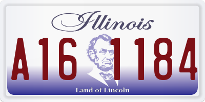 IL license plate A161184