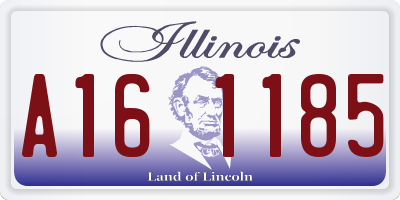 IL license plate A161185
