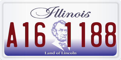 IL license plate A161188