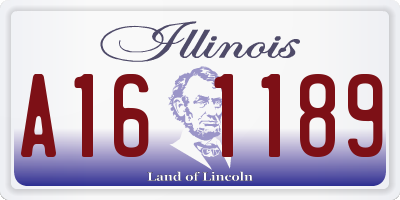 IL license plate A161189