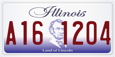 IL license plate A161204