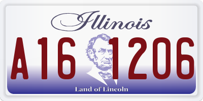 IL license plate A161206