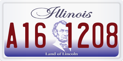 IL license plate A161208