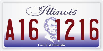 IL license plate A161216