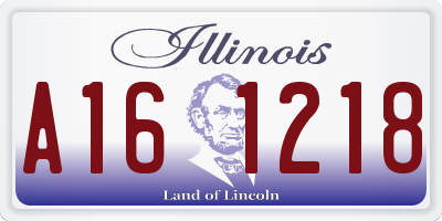 IL license plate A161218