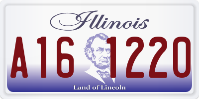 IL license plate A161220