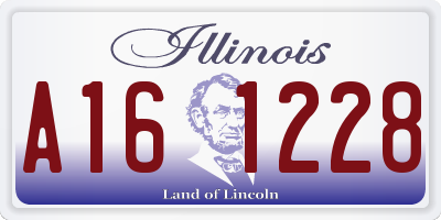 IL license plate A161228