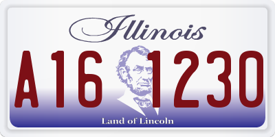 IL license plate A161230