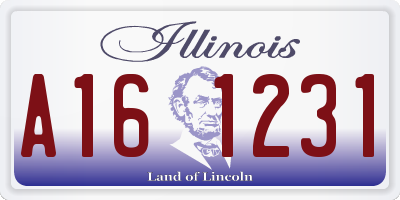 IL license plate A161231