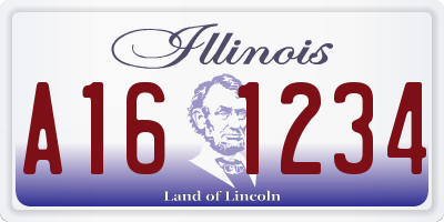 IL license plate A161234