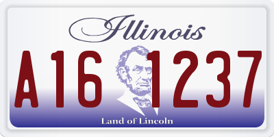 IL license plate A161237