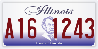IL license plate A161243