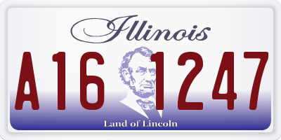 IL license plate A161247