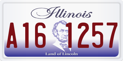 IL license plate A161257