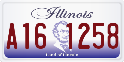 IL license plate A161258
