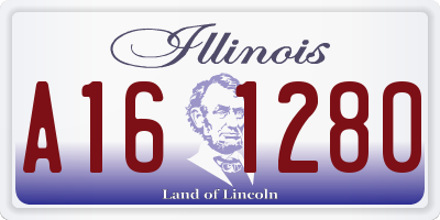 IL license plate A161280