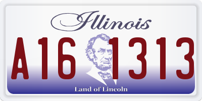 IL license plate A161313