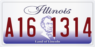 IL license plate A161314