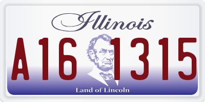 IL license plate A161315