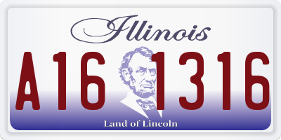 IL license plate A161316