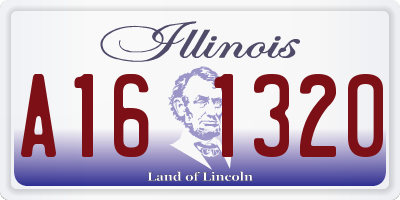 IL license plate A161320